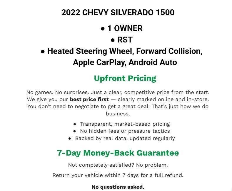 2022 Chevrolet Silverado 1500 4WD Crew Cab 147 RST