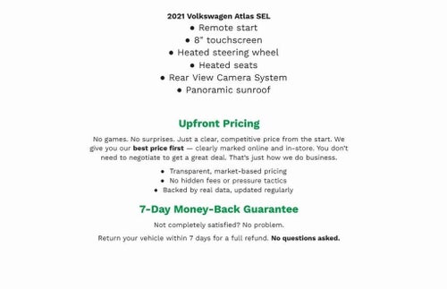 2021 Volkswagen Atlas 2021.5 3.6L V6 SEL 4MOTION