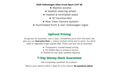 2025 Volkswagen Atlas Cross Sport 2.0T SE w/Technology 4MOTION