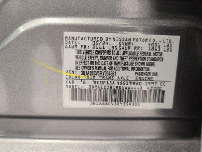 2024 Nissan Sentra SV CVT