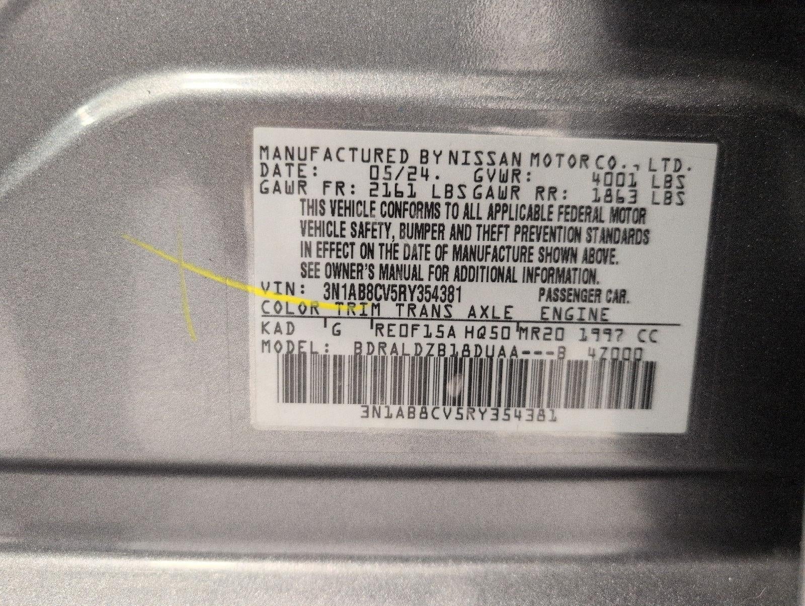 2024 Nissan Sentra SV CVT