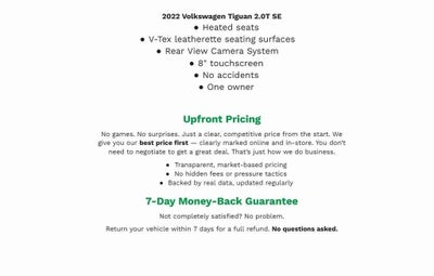 2022 Volkswagen Tiguan 2.0T SE 4MOTION