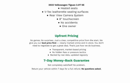 2022 Volkswagen Tiguan 2.0T SE 4MOTION