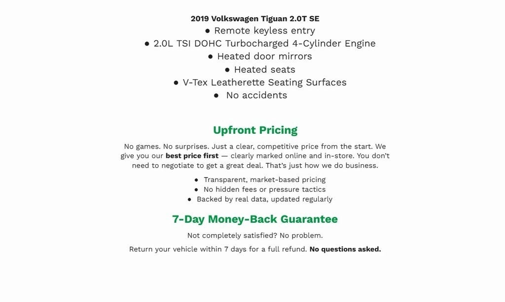 2019 Volkswagen Tiguan 2.0T SE FWD