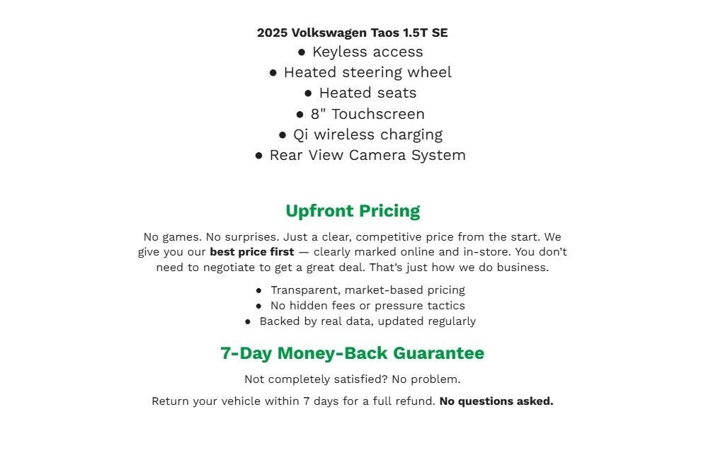 2025 Volkswagen Taos SE 4MOTION