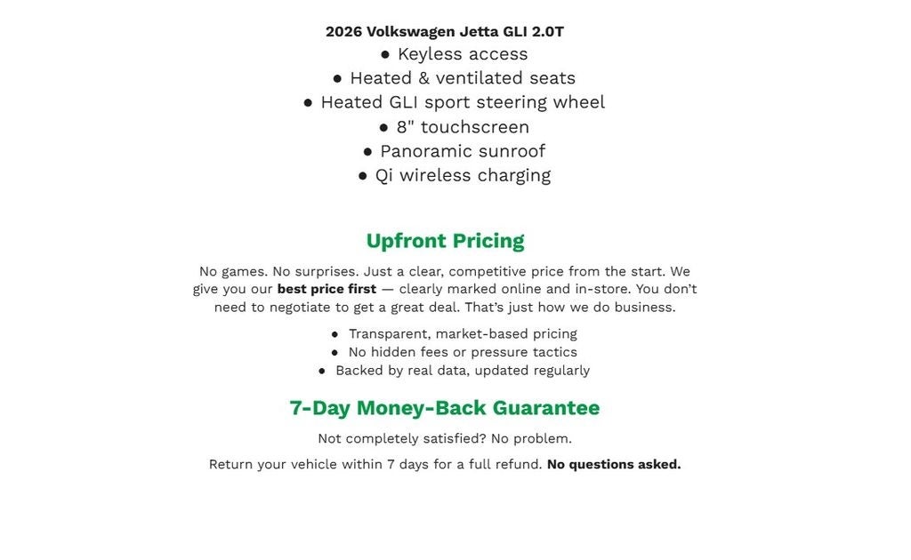 2026 Volkswagen Jetta GLI Autobahn Manual