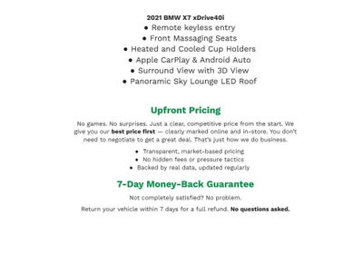 2021 BMW X7 xDrive40i xDrive40i Sports Activity Vehicle