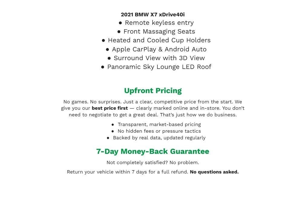 2021 BMW X7 xDrive40i xDrive40i Sports Activity Vehicle