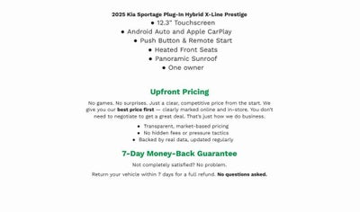 2025 Kia Sportage Plug-In Hybrid X-Line Prestige AWD