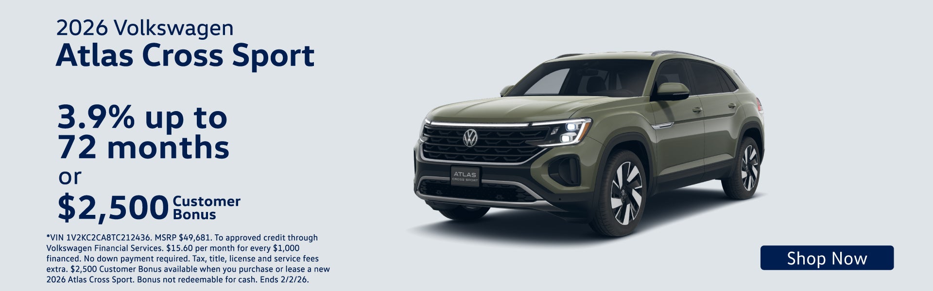 2026 Volkswagen Atlas Cross Sport