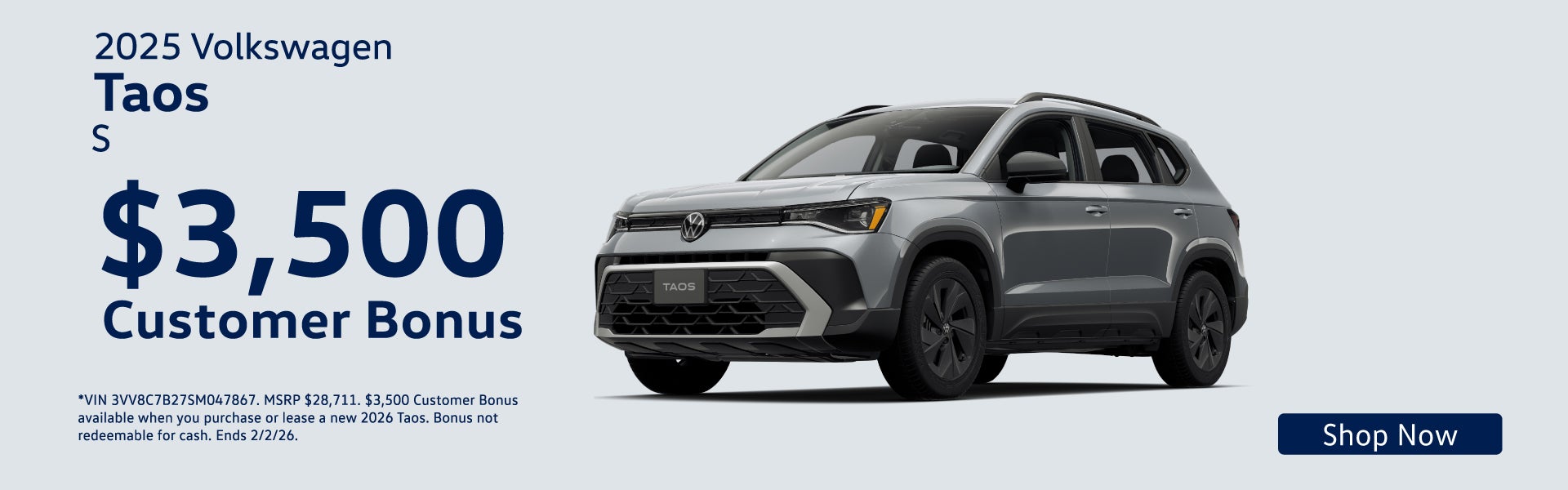 2025 Volkswagen Taos S